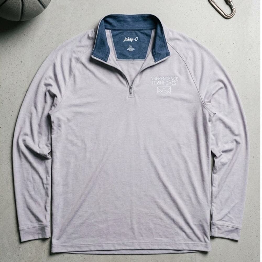 johnnie-O Mens XL Performance Quarter Zip Pullover UPF 50 Shirt Corporate Logo